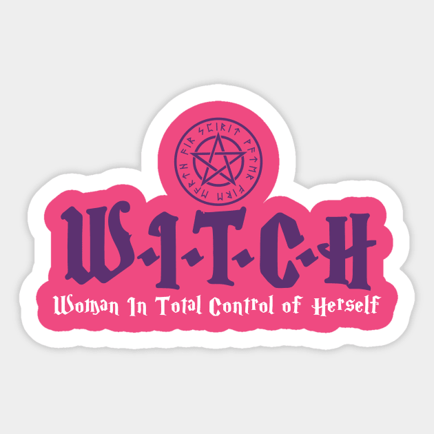 Witch Woman in total control of herself Sticker by frostieae